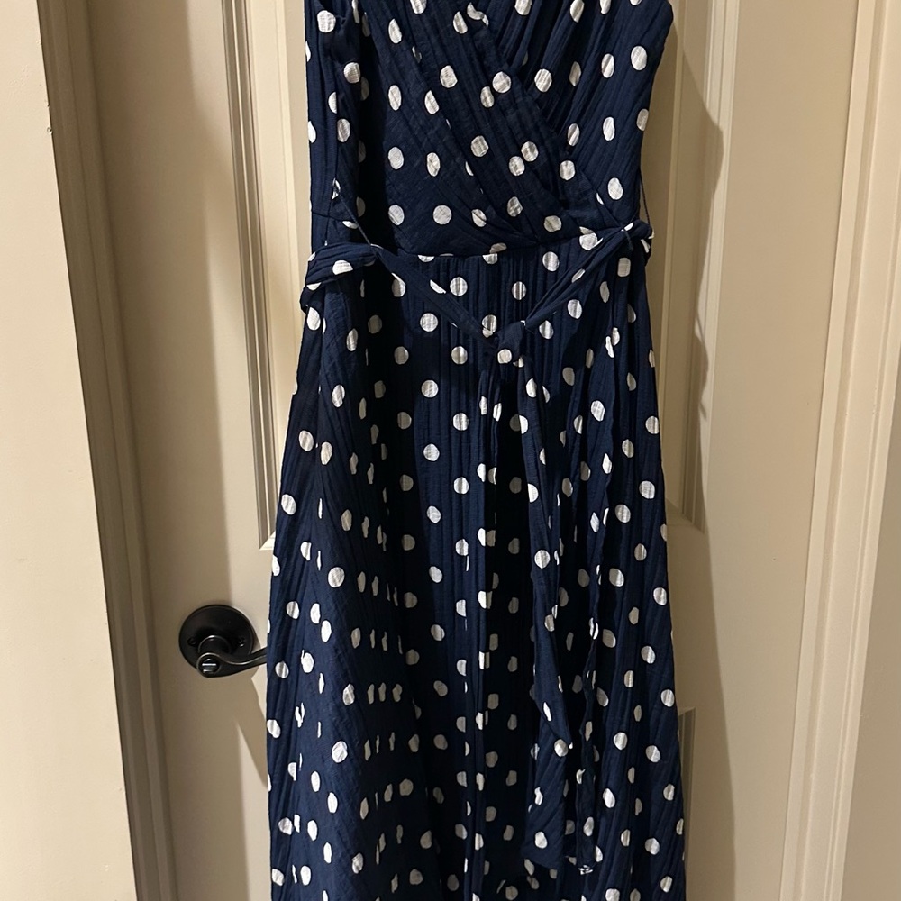 DKNY Midnight Blue Dress with White Dots